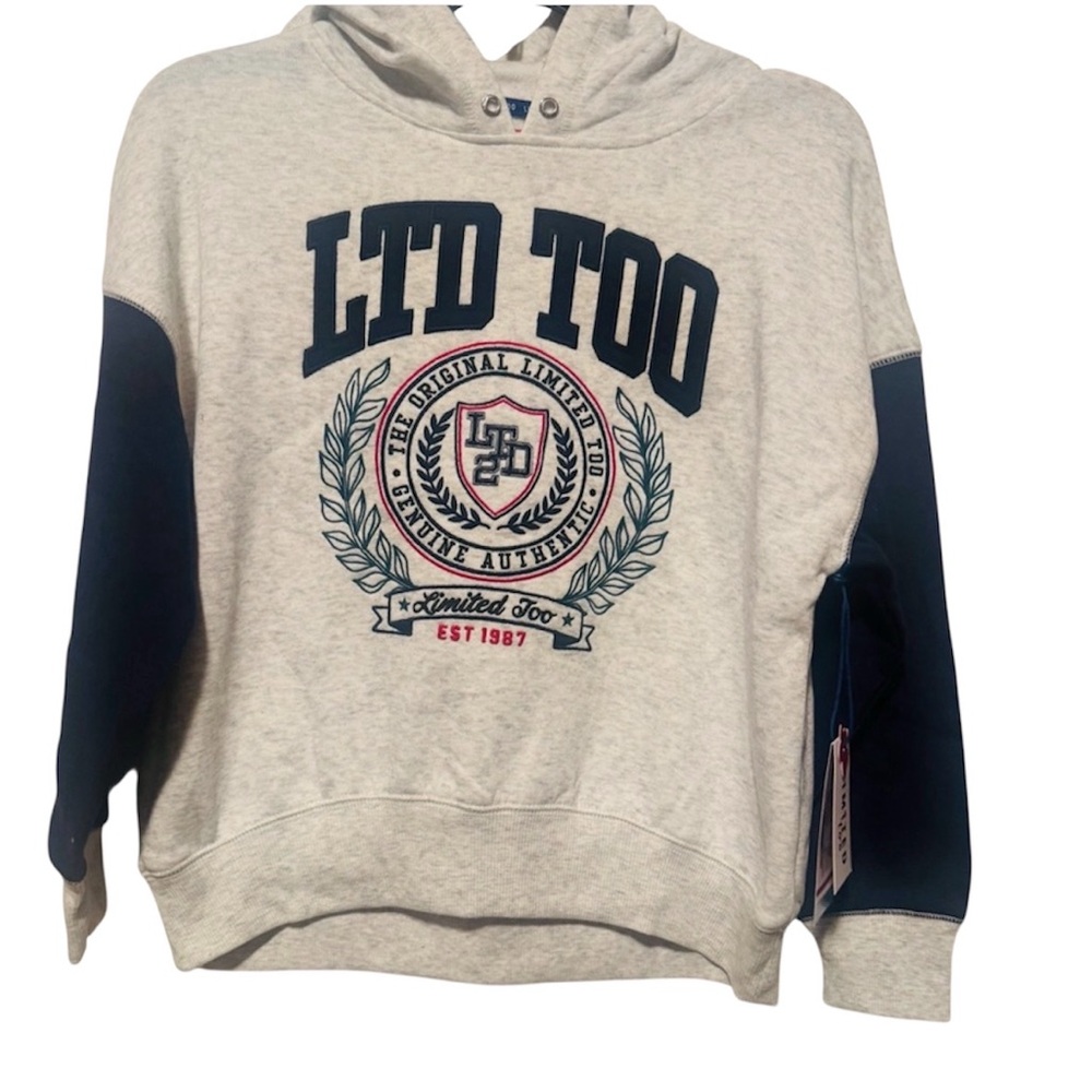 Limited Too Cream and Navy Apparel Kids Size 7/8 NWT